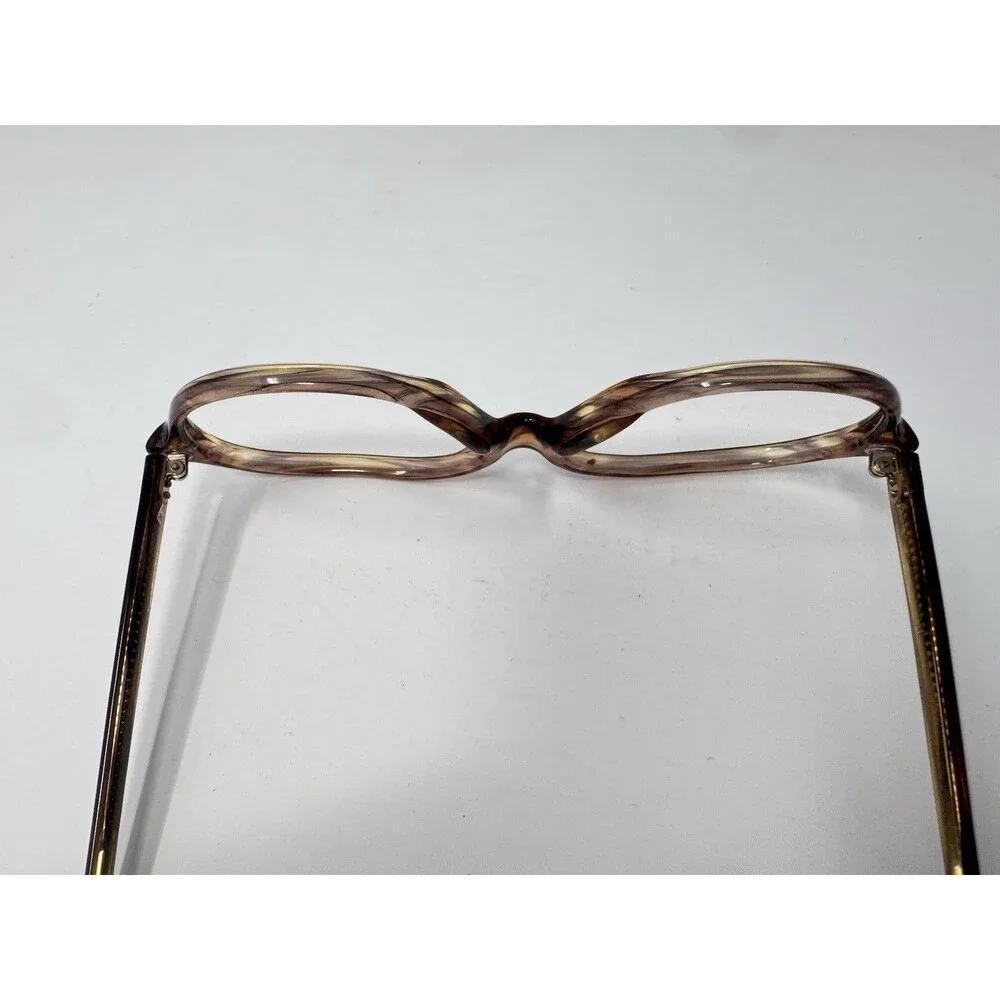 Vintage 1970s Eyeglass Frames 50-18-135 Brown Round Frames Only New Old Stock